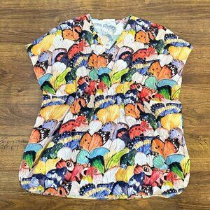 Stella Cove orange Butterfly printed kaftan coverup dress 10yrs